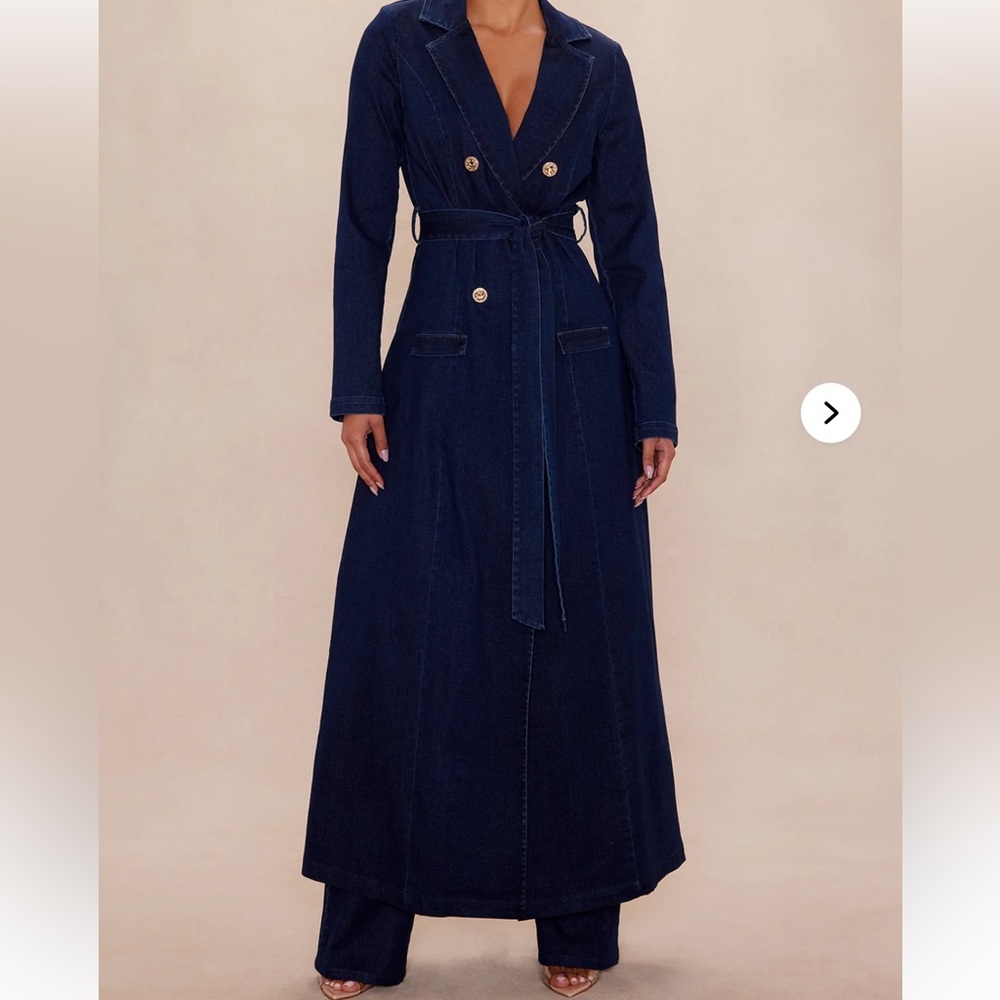 NWT Long Denim Jacket and Pant Set